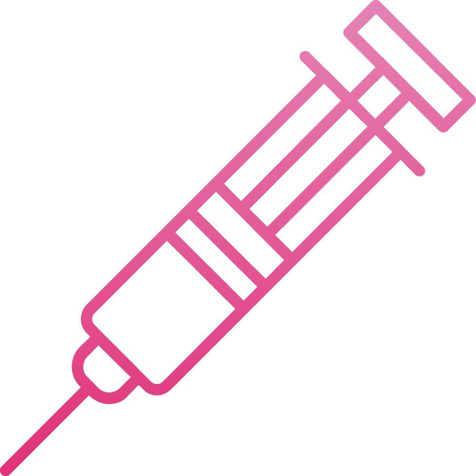 Syringe Line Gradient Icon vector