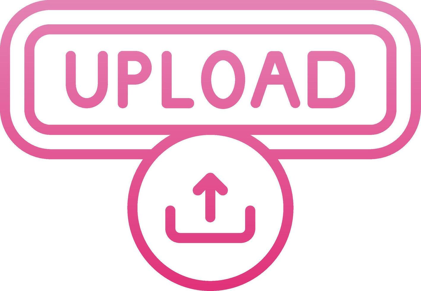 Upload Line Gradient Icon vector