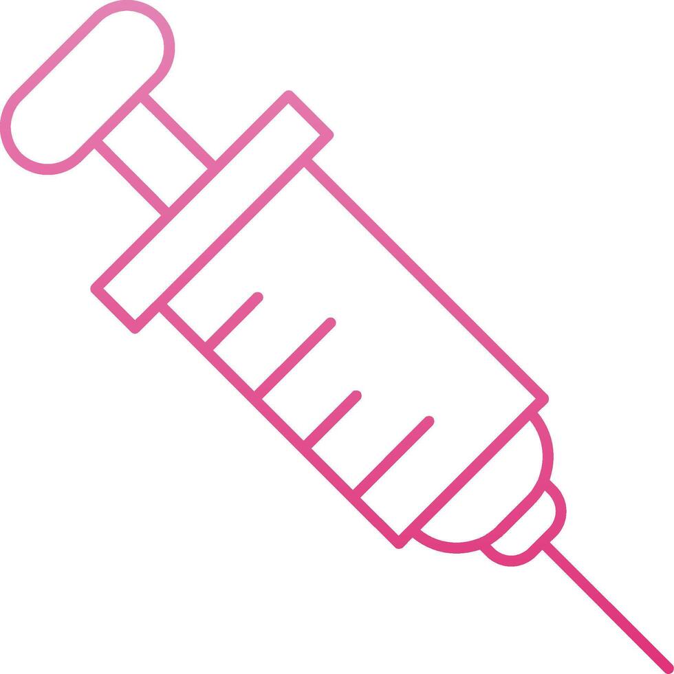 Injection Line Gradient Icon vector