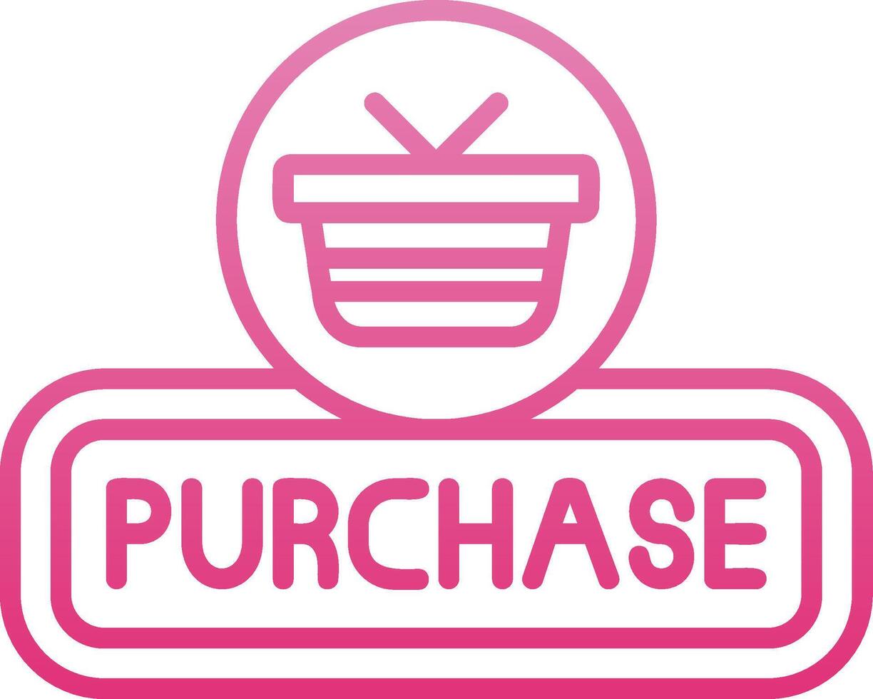 Purchase Line Gradient Icon vector