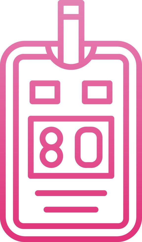 Glucose Meter Line Gradient Icon vector