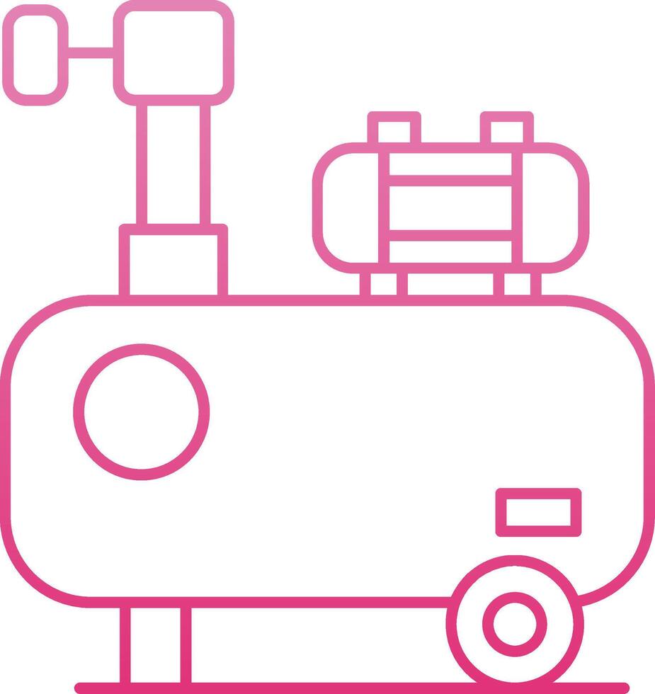 Air Compressor Line Gradient Icon vector