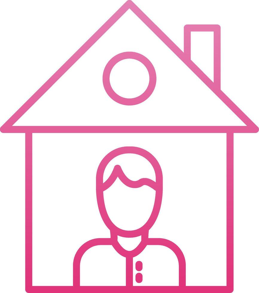 Isolation Line Gradient Icon vector