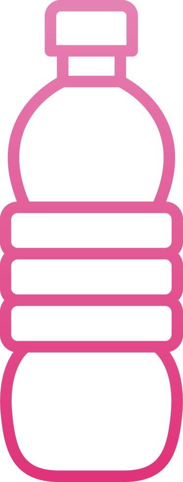 Water Bottle Line Gradient Icon vector