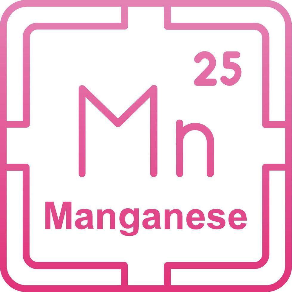 Manganese Line Gradient Icon vector