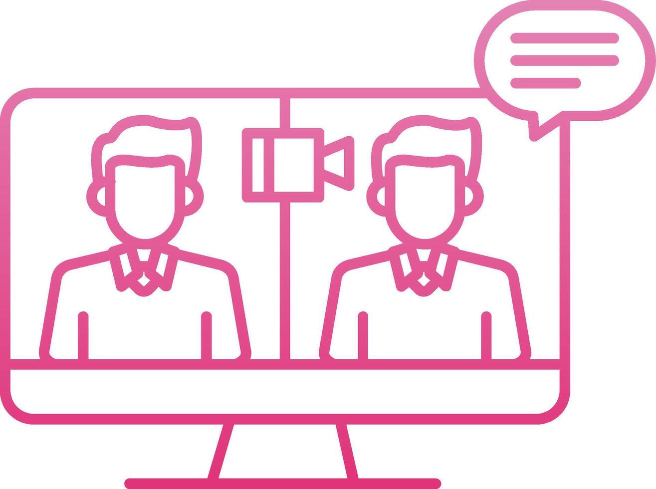 OnLine Gradient Conference Line Gradient Icon vector