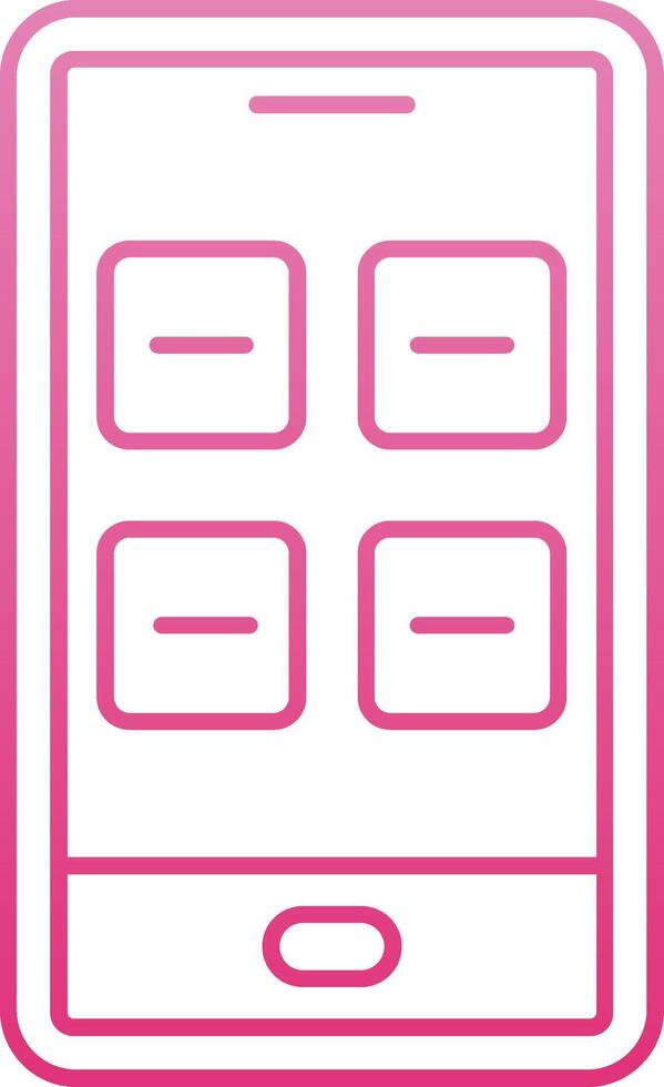 Mobile Phone Line Gradient Icon vector