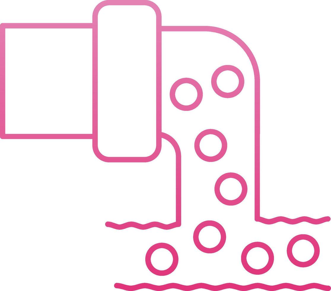 Sewage Line Gradient Icon vector