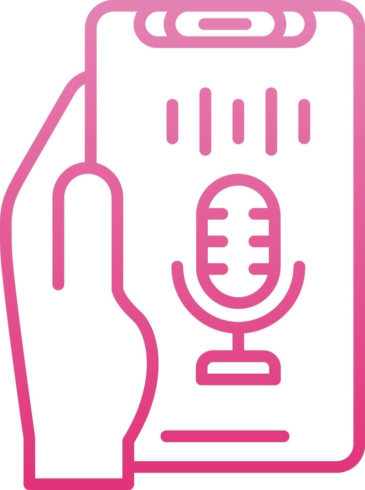 Recording Line Gradient Icon vector
