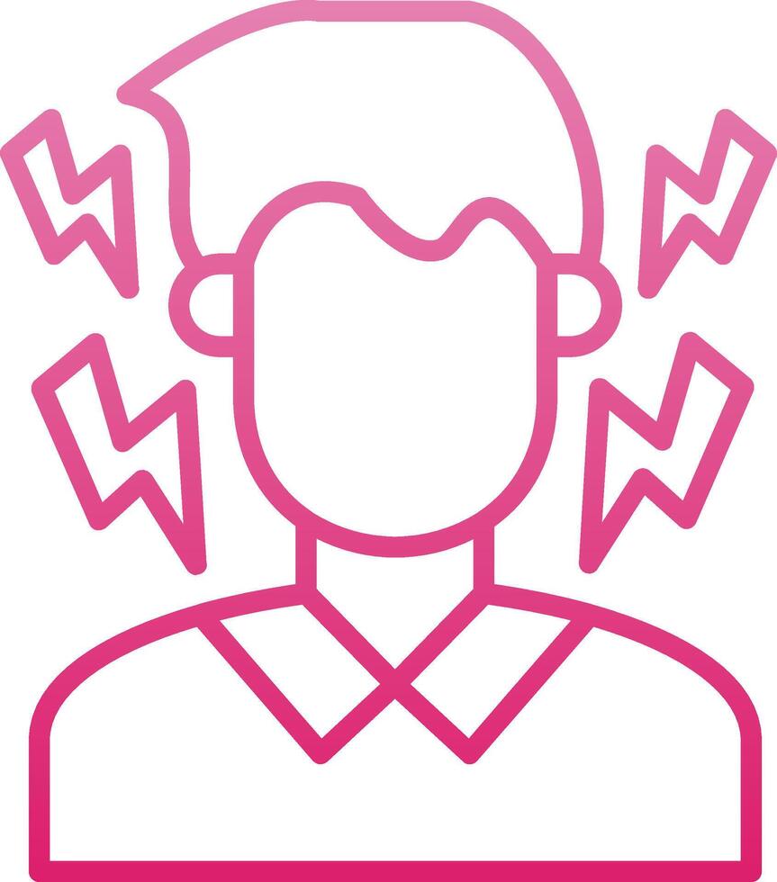 Depression Line Gradient Icon vector