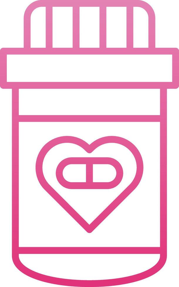 Heart Medicine Line Gradient Icon vector