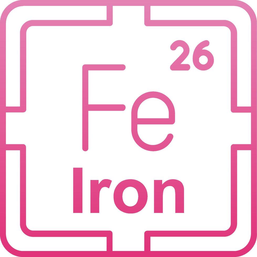 Iron Line Gradient Icon vector