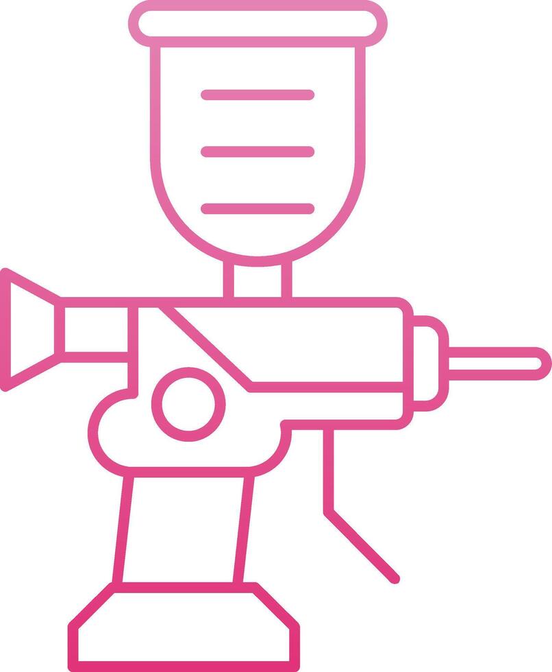Paint Spray Line Gradient Icon vector