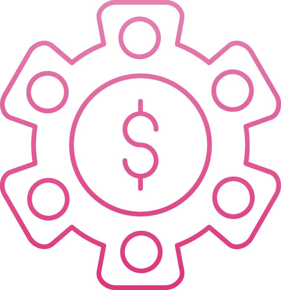 Asset Management Line Gradient Icon vector