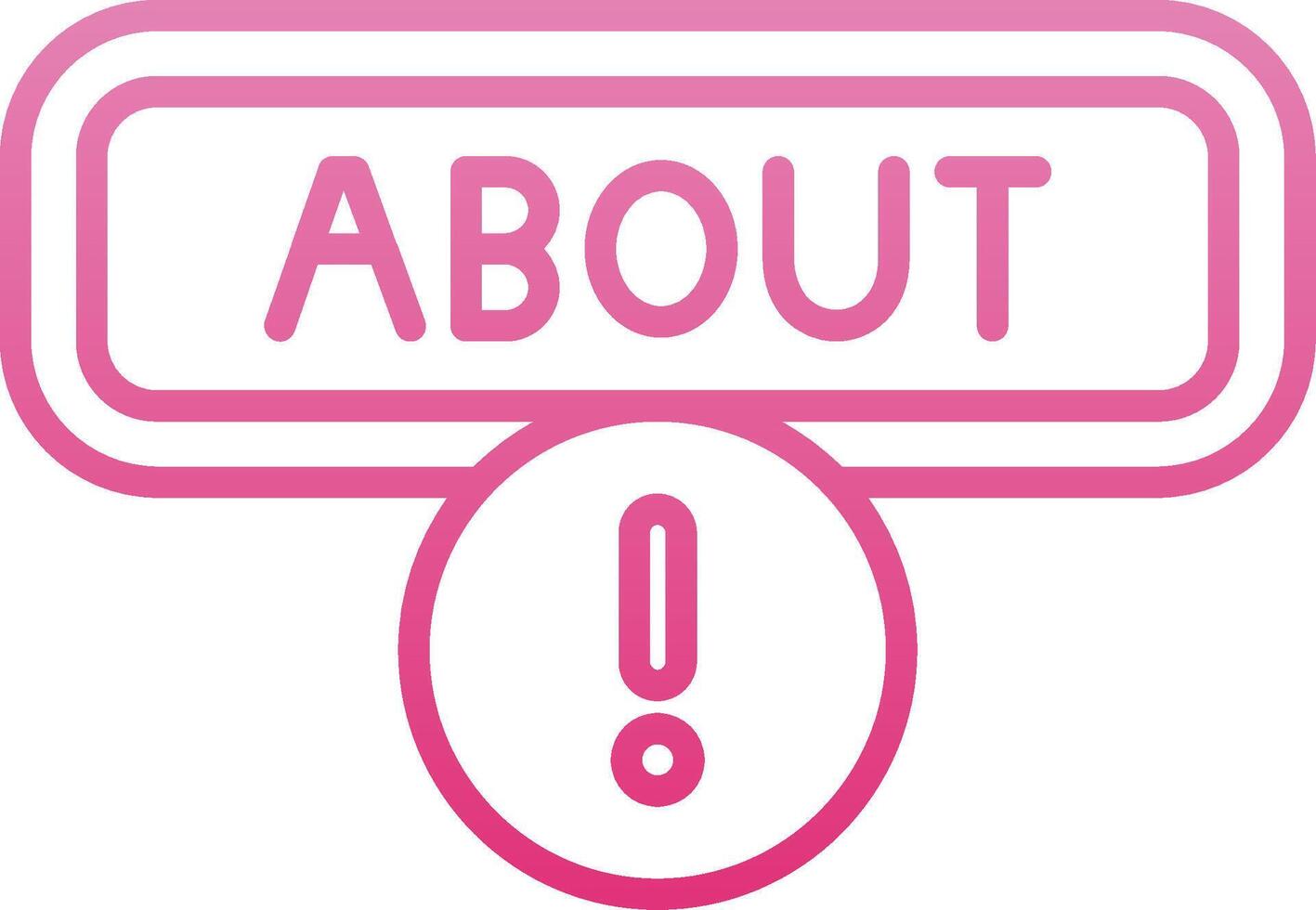About Line Gradient Icon vector