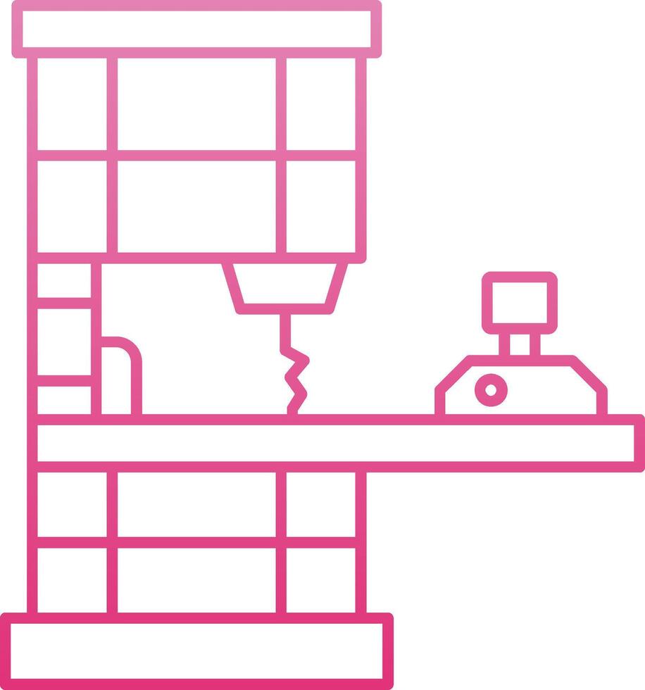 Band Saw Line Gradient Icon vector