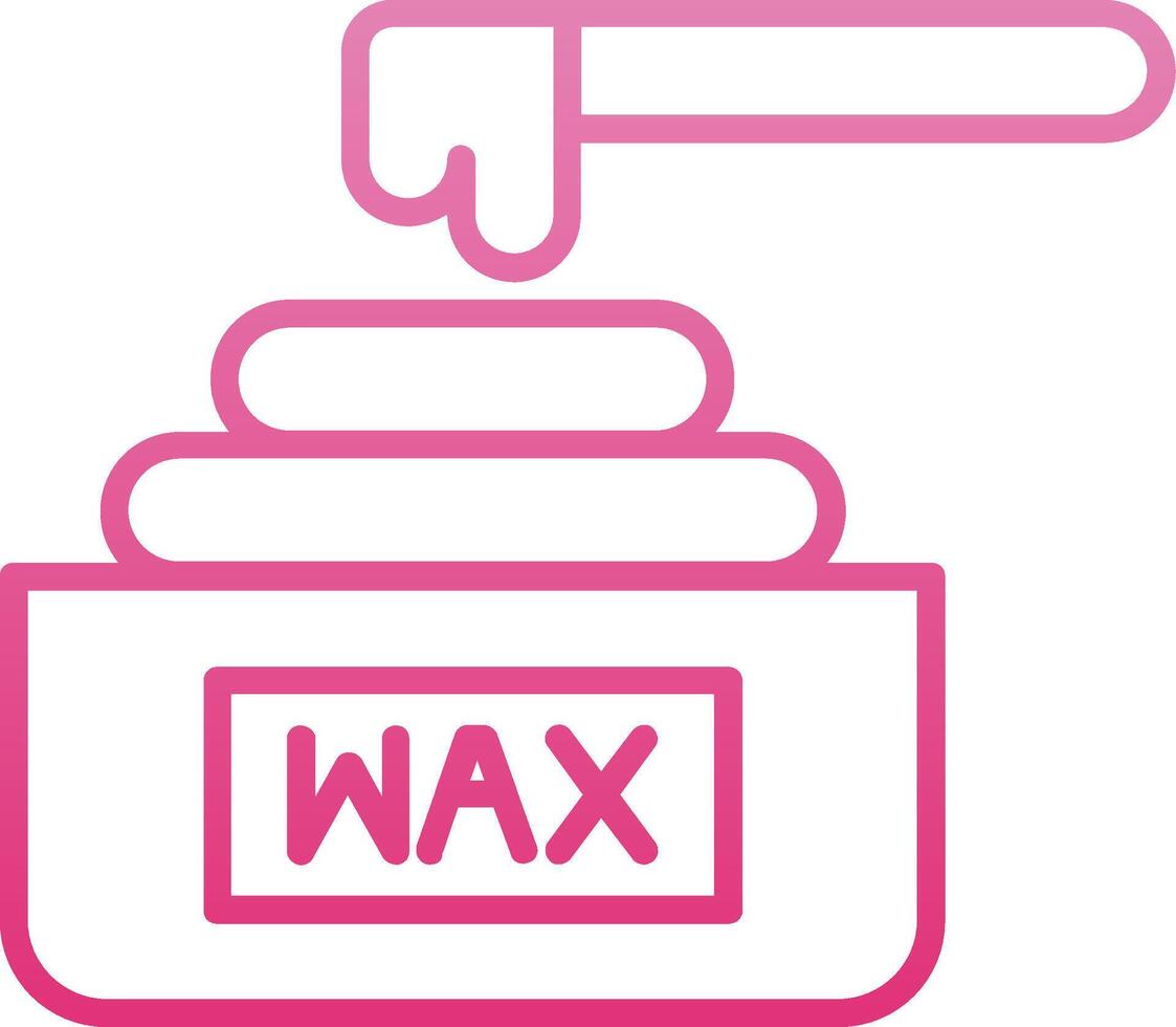 Wax Line Gradient Icon vector