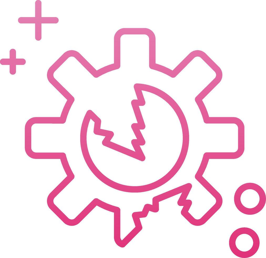 Disruption Line Gradient Icon vector