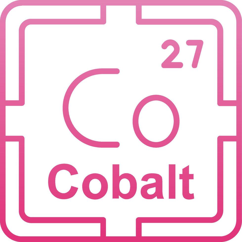 Cobalt Line Gradient Icon vector