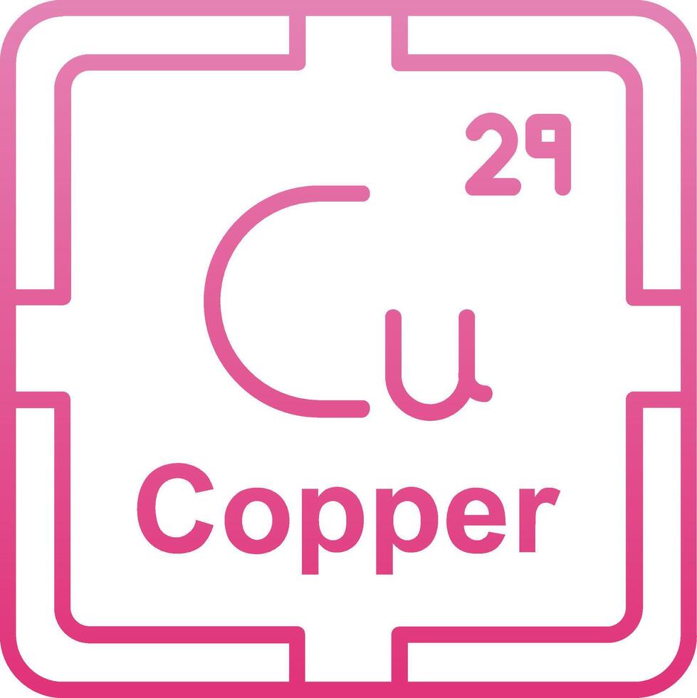 Copper Line Gradient Icon vector