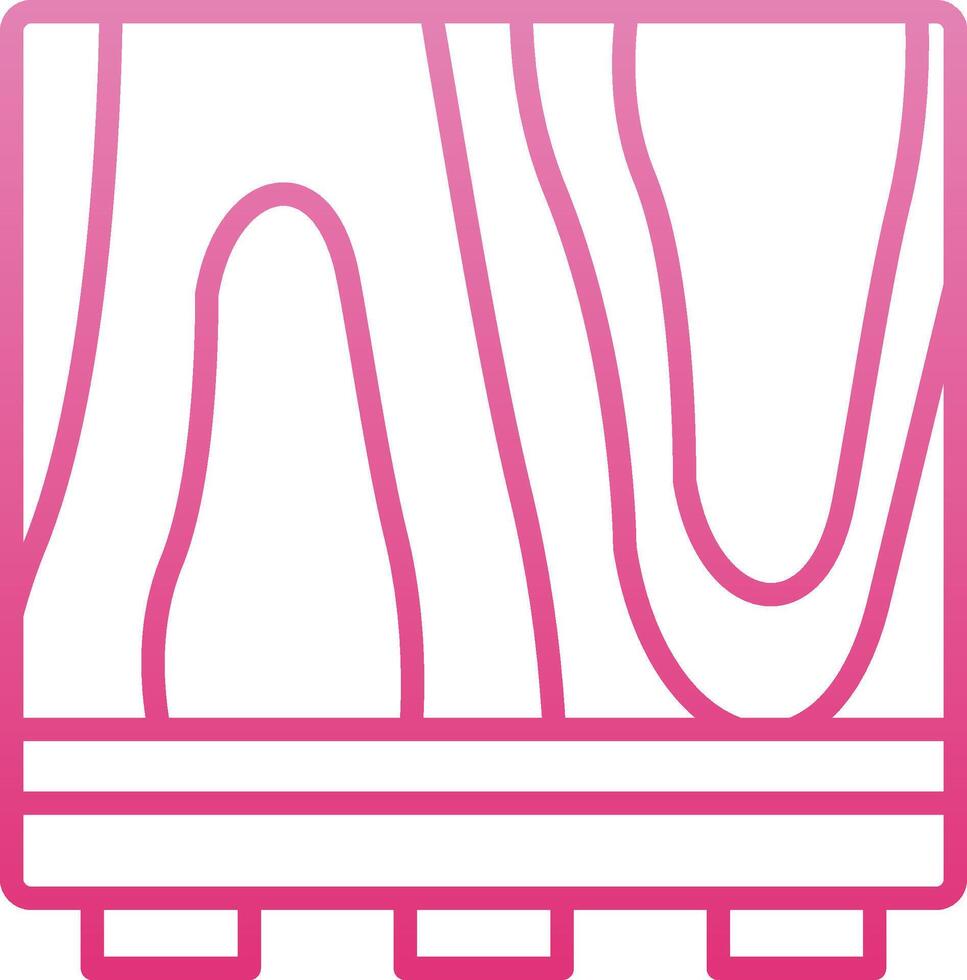 Floor Line Gradient Icon vector