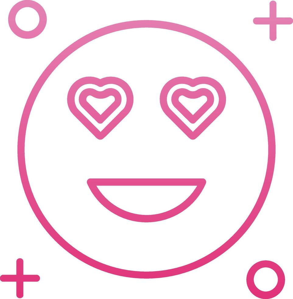 In love Line Gradient Icon vector