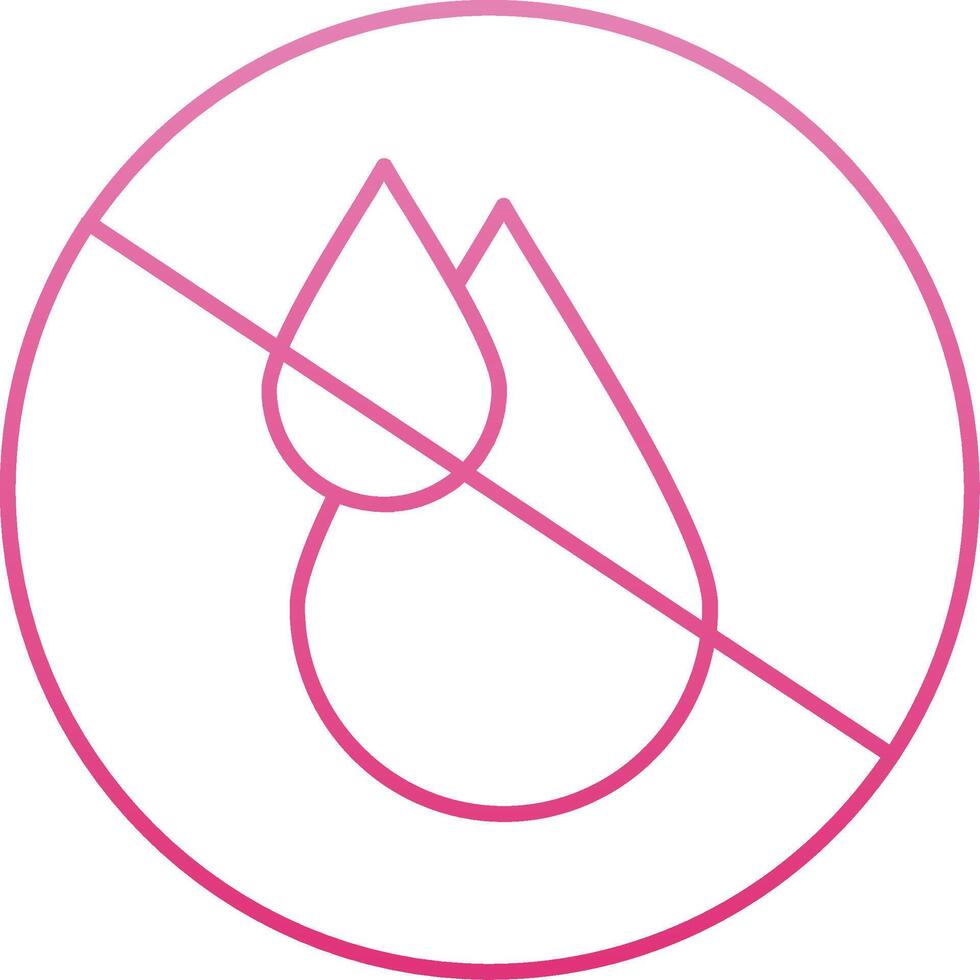 No Potable Line Gradient Icon vector