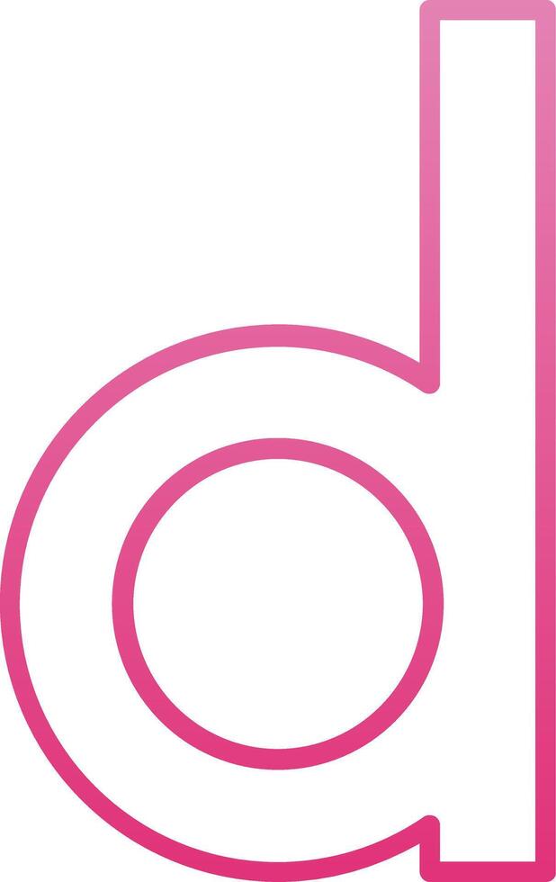 Small d Icon vector