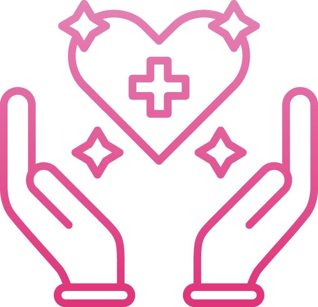 Self Consciousness Line Gradient Icon vector
