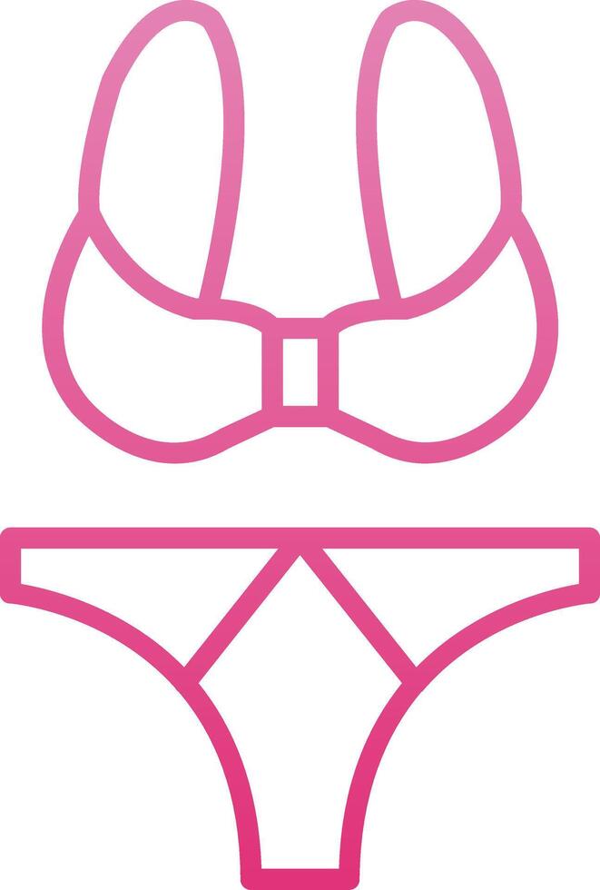 Swimsuit Line Gradient Icon vector