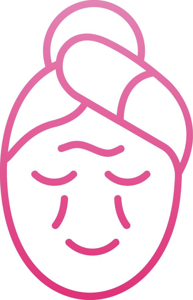 Wrinkle Line Gradient Icon vector
