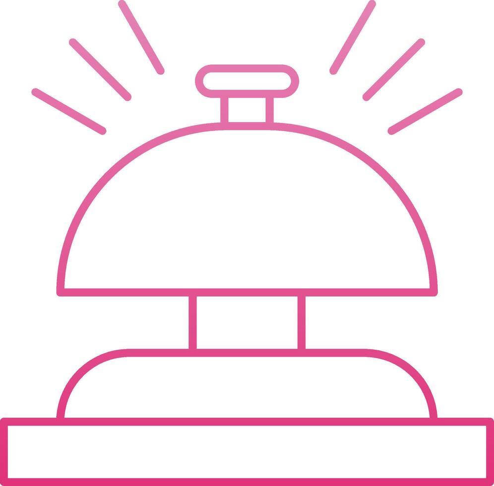 Desk Bell Line Gradient Icon vector