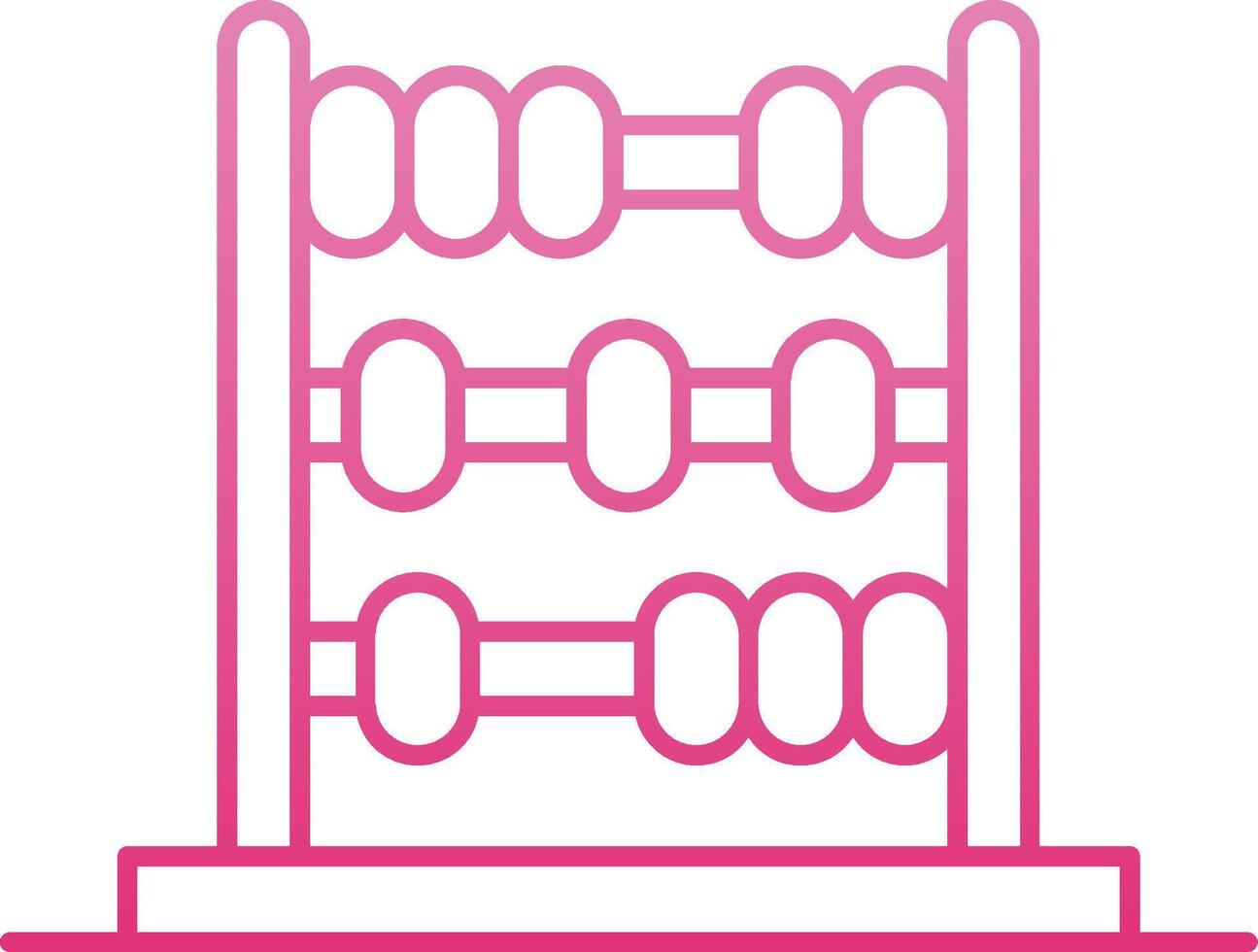 Abacus Line Gradient Icon vector