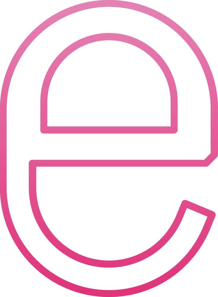 Small e Icon vector