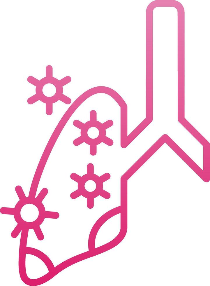 Tuberculosis Germs Line Gradient Icon vector
