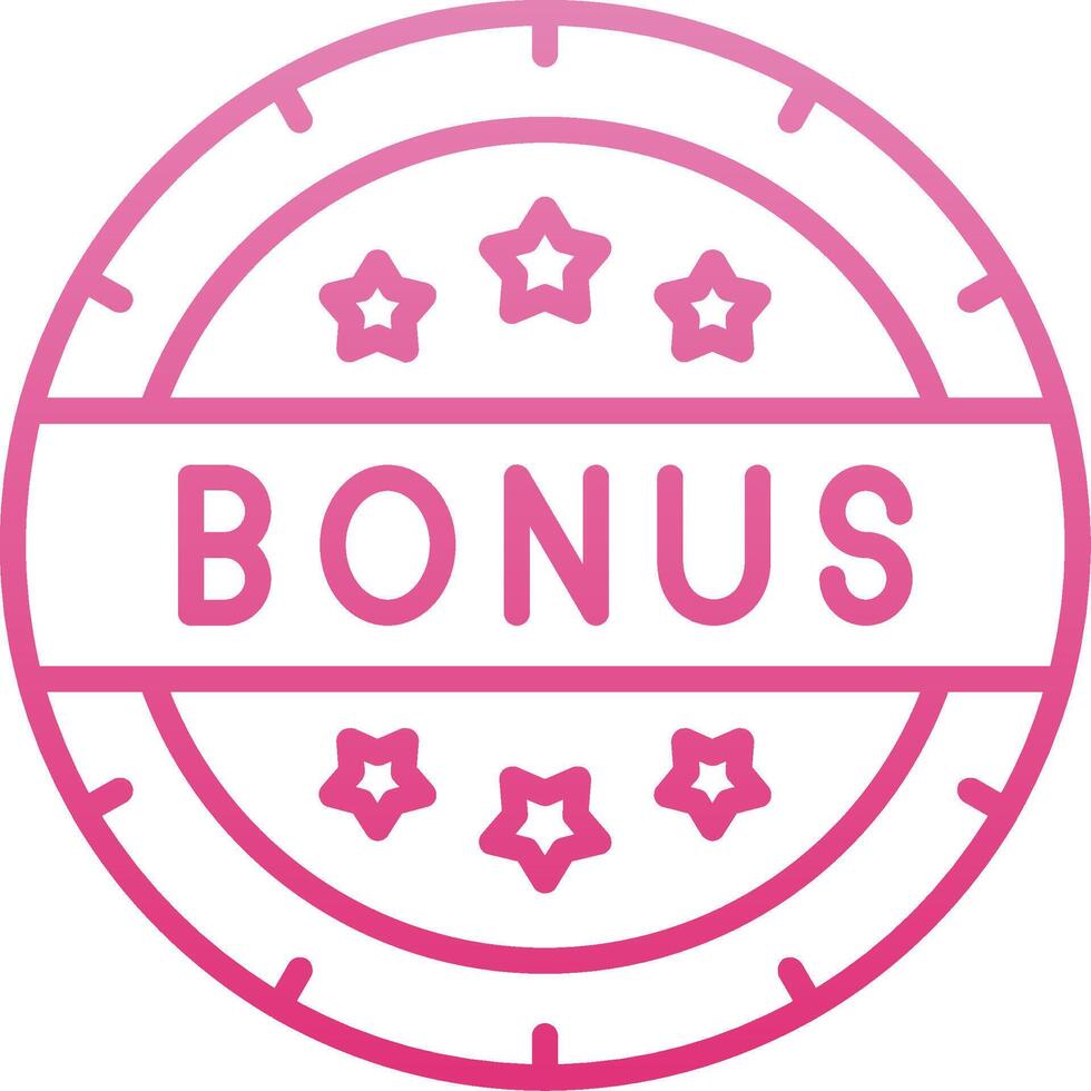 Bonus Line Gradient Icon vector