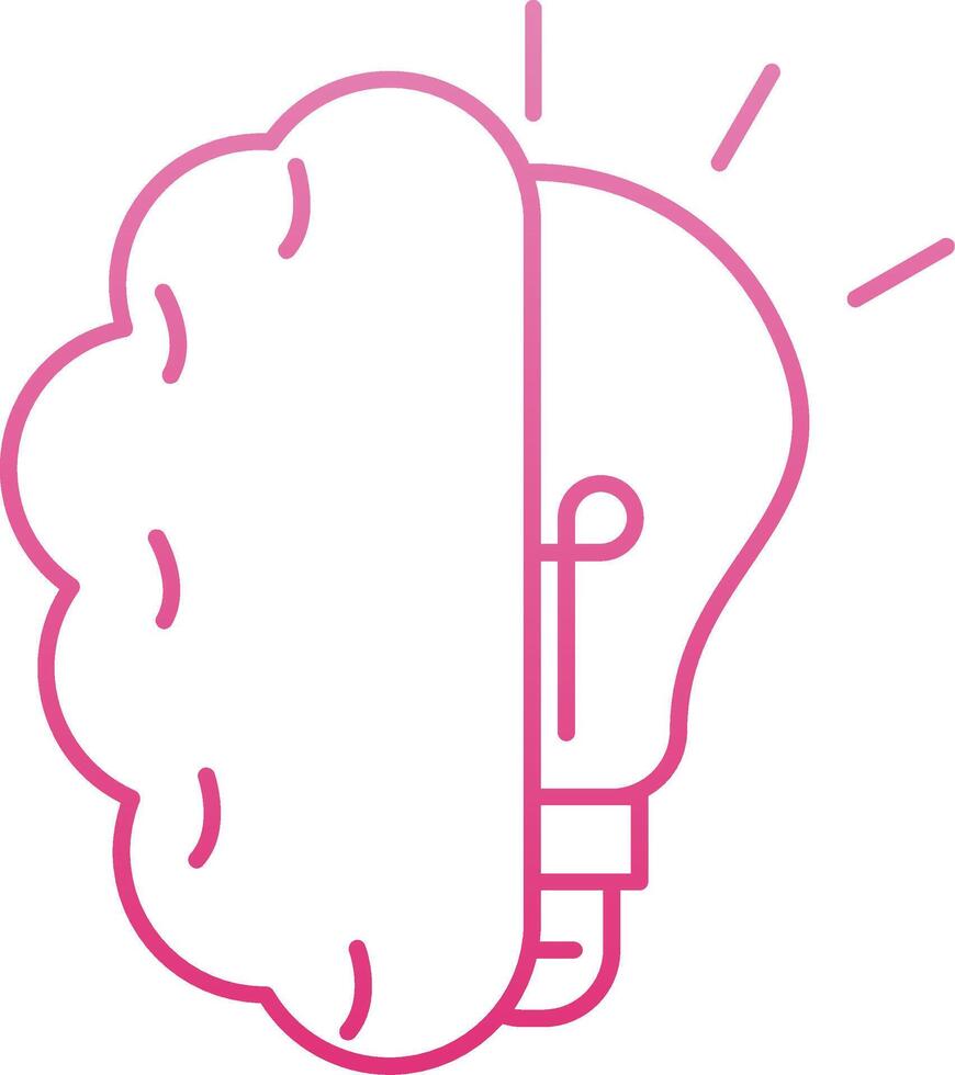 Brainstroming Line Gradient Icon vector