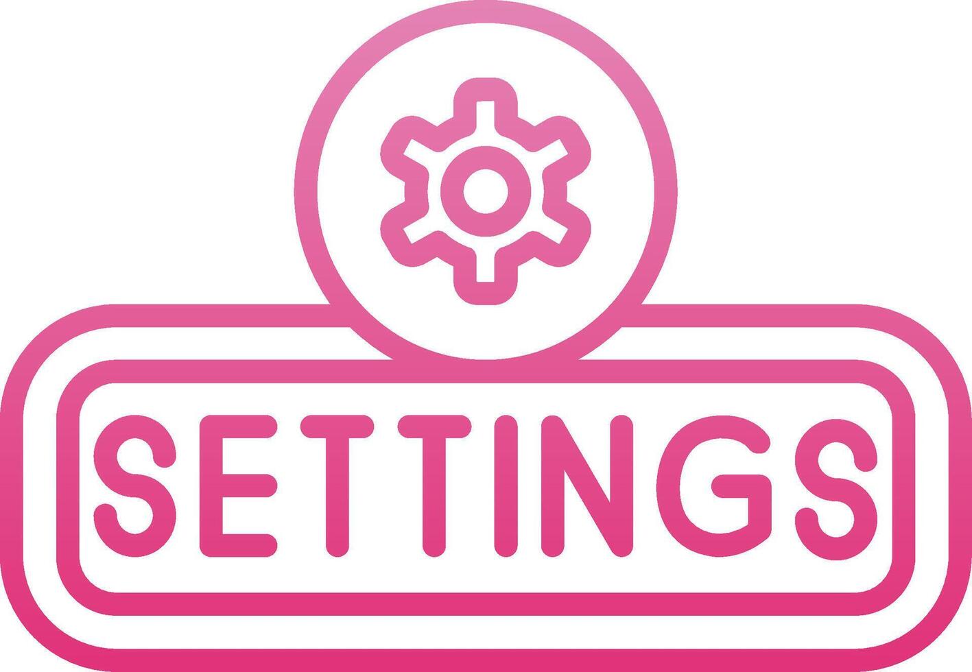 Setting Line Gradient Icon vector