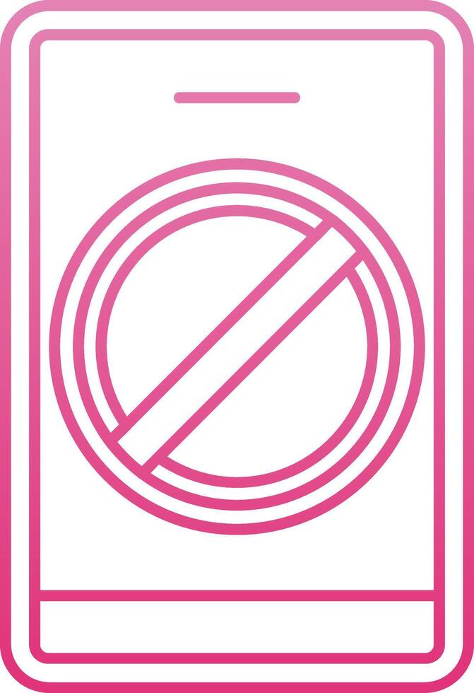 Block Contact Line Gradient Icon vector