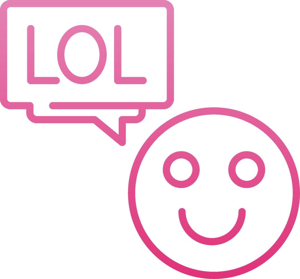 Lol Line Gradient Icon vector