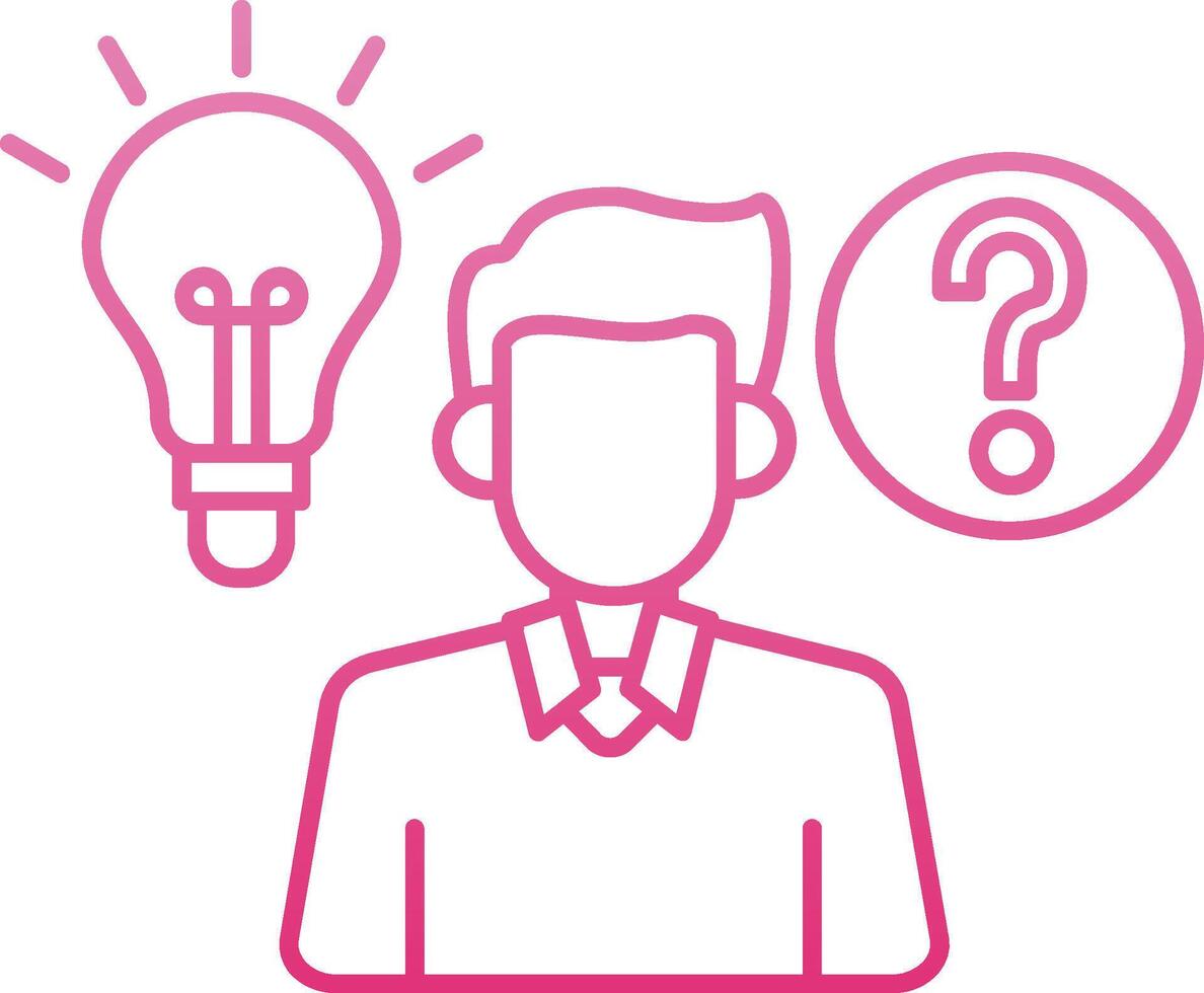 Curiosity Line Gradient Icon vector