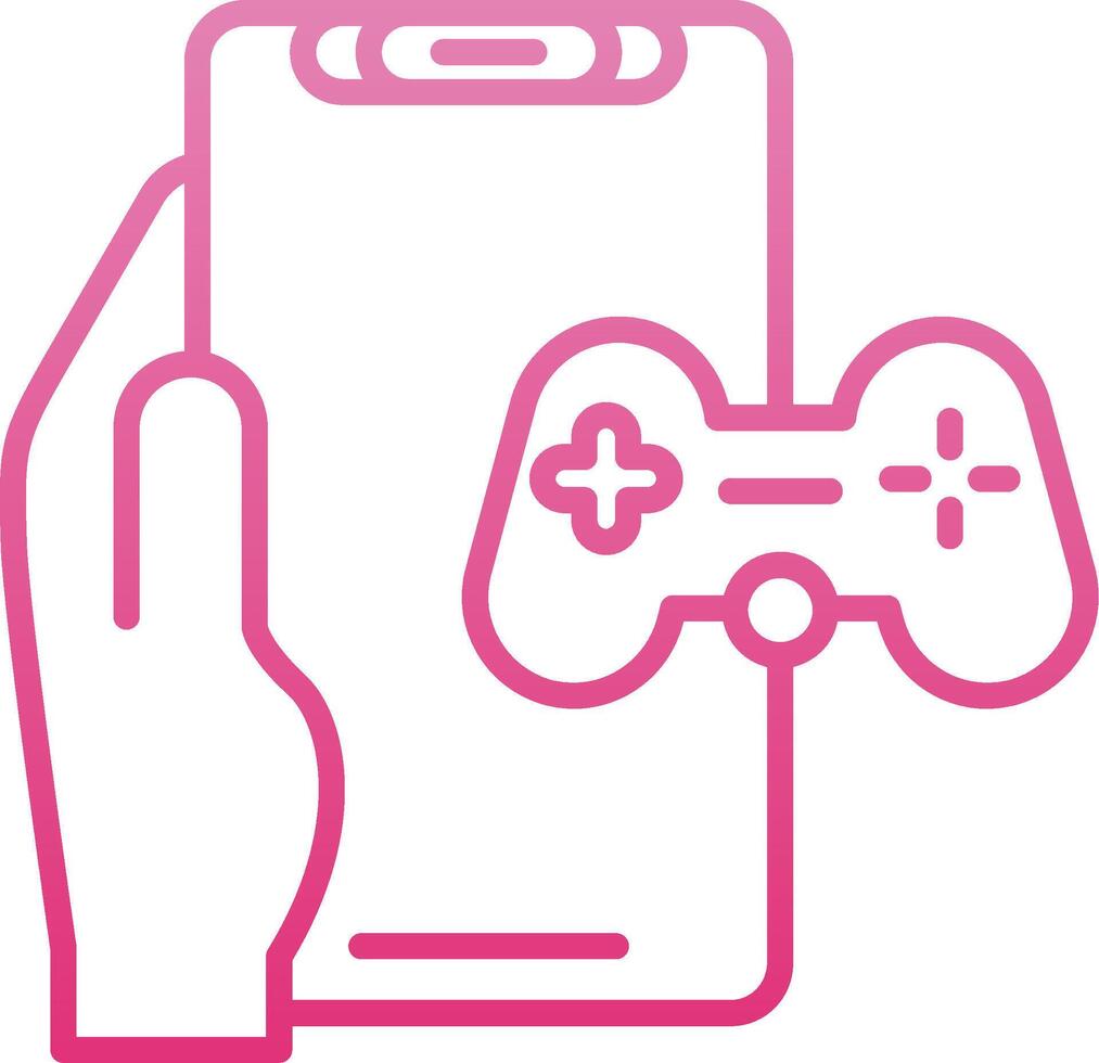 Gaming Line Gradient Icon vector