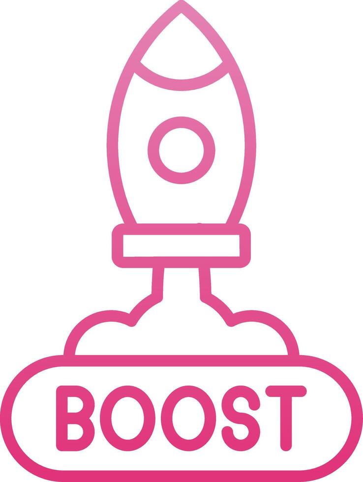 Boost Line Gradient Icon vector