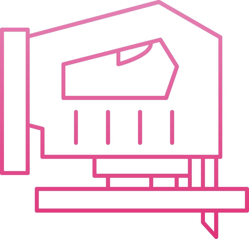 Jigsaw Line Gradient Icon vector