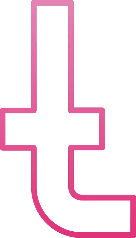 Small t Icon vector