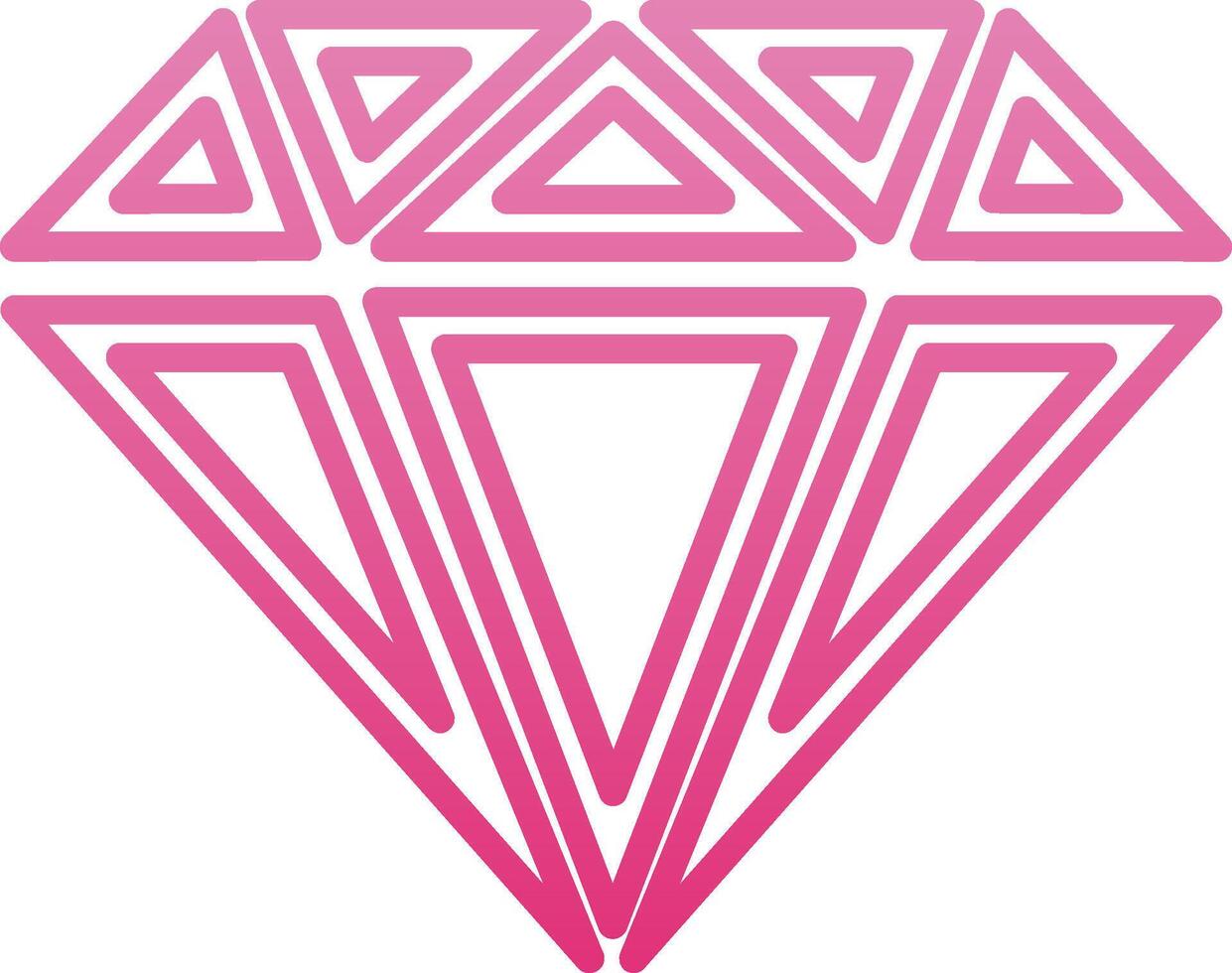Diamond Line Gradient Icon vector