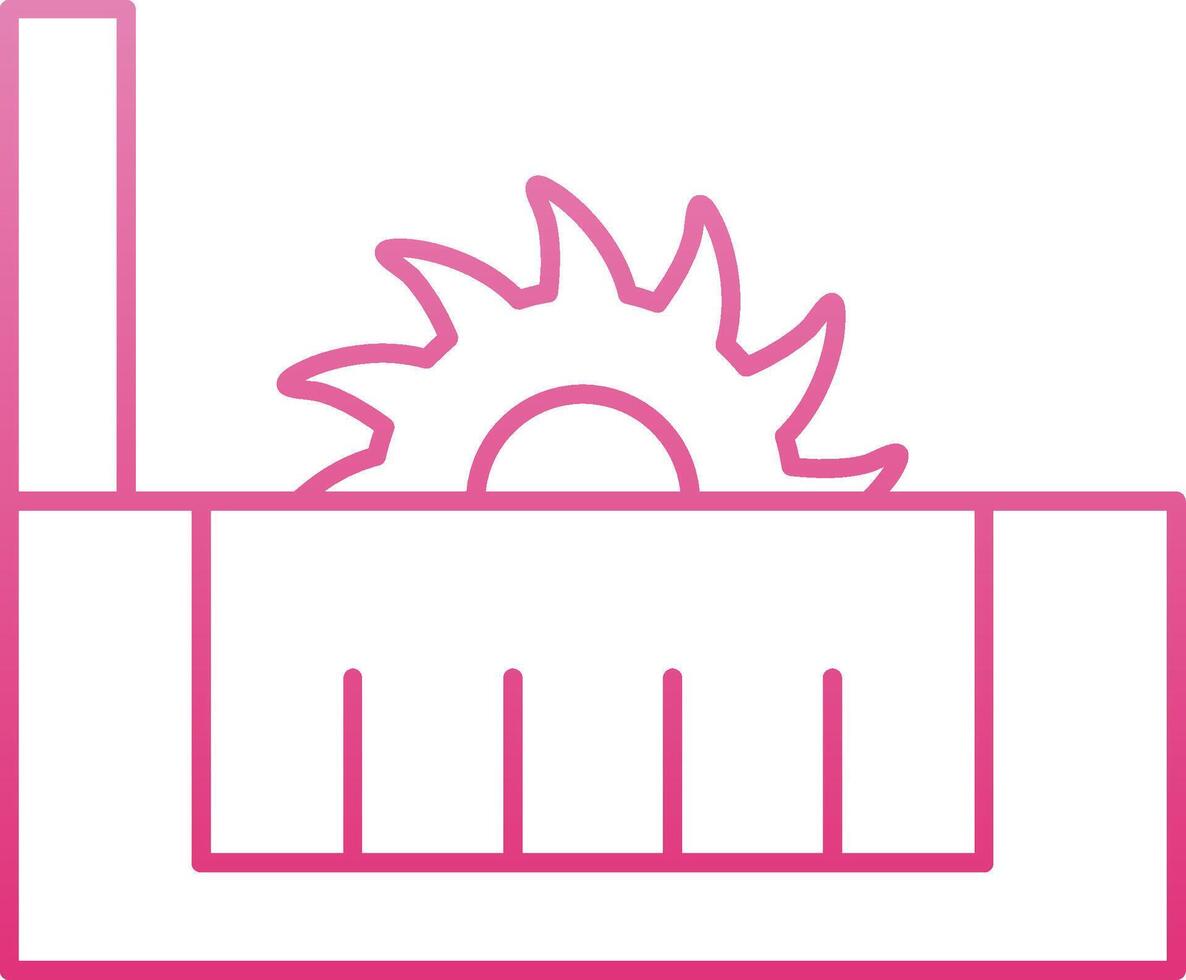 Table Saw Line Gradient Icon vector
