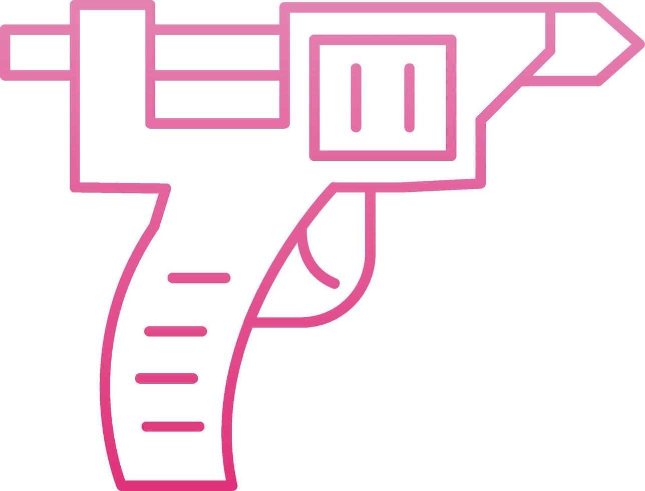 Glue Gun Line Gradient Icon vector