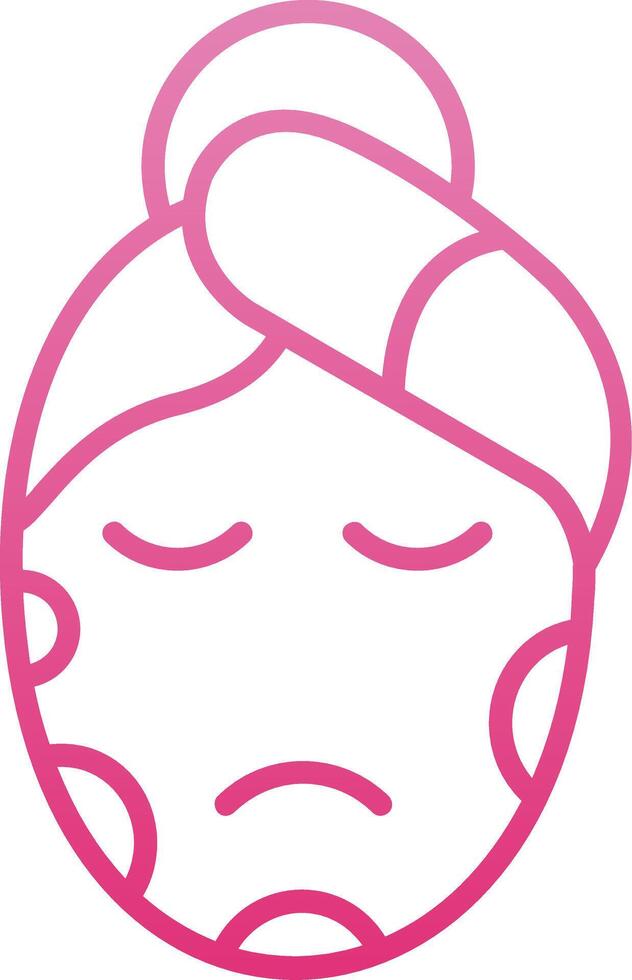 Rosacea Line Gradient Icon vector