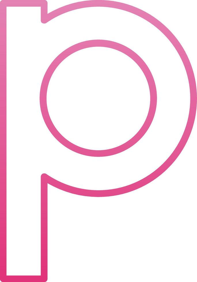 Small p Icon vector